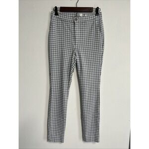 Hollister Pants Women's Medium Ultra High Rise Plaid Pencil Pants Stretch Preppy
